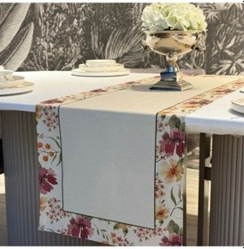 Resim Keten Jasmin Desen Runner 40x140 Cm Çok Renkli 