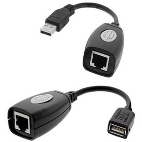 Resim Usb Kablo Uzatma Aparatı Rj45 Üzerinden 40 Mt 