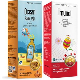 Resim Orzax Ocean Balık Yağı 150 ml + İmunol Şurup 150 ml 