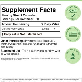 Resim Double Wood Creatine Monohydrate 120 Caps 