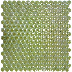 Resim MozaiKristaL Mutfak tezgah arası ve tüm yüzeyler için, Ø 22mm Mint Yeşili, Cam Mozaik ( 5 File=0,5m2 Fiyatıdır) 