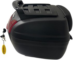 Resim WHEELIE XT60-B 40 Litre Motosiklet Arka Çanta Siyah Su Geçirmez ABS Top Case Bagaj Üniversal 