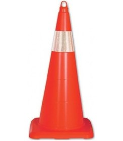 Resim Ennalbur Esnek Kırılmaz Trafik Konisi Tek Reflektörlü 50 Cm 