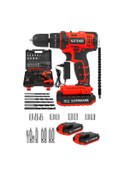 Resim Steiner Sta 58 V 5 Ah Darbeli Çift Akülü Vidalama Kırmızı + 24 Parça Set 
