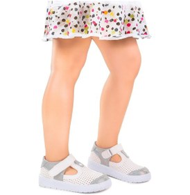 Resim Kiko Kids Kız Çocuk Günlük Ayakkabı Arz 2324 Beyaz - Gümüş 