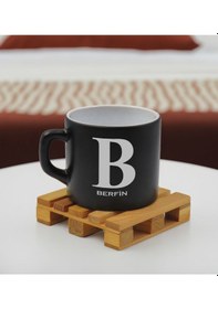 Resim Bk Gift Kişiye Özel İsimli Siyah Renkli Middle Çay & Kahve Fincanı-3, Arkadaşa Hediye, Sevgiliye Hediye, Doğum Günü Hediyesi Kobitmeyencom32520 Bk Gif 