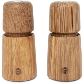 Resim Crush Grind Stockholm 2 Parça Tuz Ve Karabiber Değirmen Seti 11 Cm - Oak-Meşe Rengi 