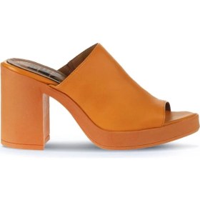 Resim Bueno Shoes Turuncu Deri Kadın Topuklu Terlik 01WY12306 01WY12306 