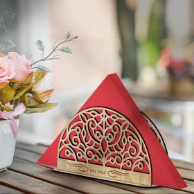 Resim BK Kişiye Özel Ahşap Peçetelik - Model 5-1 