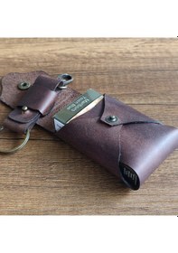 Resim Sumerian Leather Craft Deri Sigara Kılıfı Kahverengi 