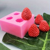 Resim 3D Çilek Şekilli Silikon Kalıp El Kokulu Mum Kalıbı Sabun ve El Sanatları - DIY Kil Kalıp Aracı 
