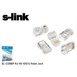 Resim S-Link SL-COB8P RJ-45 Konnektör 100 Lü Paket 