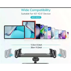 Resim iPad 10.nesil 10.9'' 2022 Uyumlu Araç Içi Koltuk Arkası 360° Tablet Tutucu 