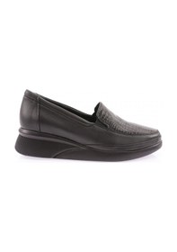 Resim Dgn 3601 Kadin Kalin Taban Comfort Ayakkabi 3601-2110-R6201 Siyah Kroko 