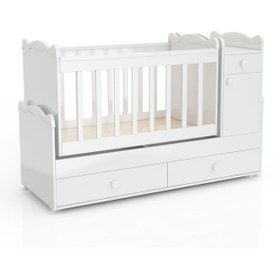 Resim Patiko Furniture Sahra 890 Büyüyen Beşik 60x165 Beyaz 