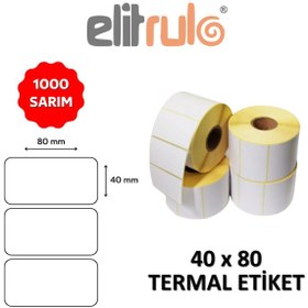 Resim Elitrulo Barkod Etiketi 40x80 Termal - 1000 Adet 