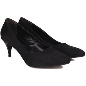 Resim Fitbas 111203 008 Kadın Siyah Süet Stiletto Siyah 