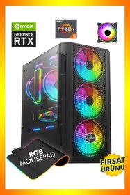 Resim Zeiron Prime X5 AMD Ryzen 5 5500 16 GB RAM 512 GB NVMe M.2 SSD 8 GB RTX3050 FreeDOS Masaüstü Oyun Bilgisayarı 