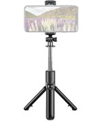 Resim Geeksen "5 Bölmeli Genişletilebilir Bluetooth Selfie Çubuğu Ve Tripod - 360 Dönebilen Telefon Tutucu İle" Siyah 