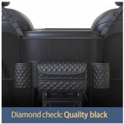 Resim Dashanshop Rhinestone Siyah Oto Kolçak Organizeri - Çok Amaçlı Bardaklık Mendillik Saklama Çantası 