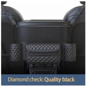 Resim Dashanshop Rhinestone Siyah Oto Kolçak Organizeri - Çok Amaçlı Bardaklık Mendillik Saklama Çantası 