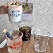 Resim Ev Kullanımı İçin 4/8 Adet Cam Kahve Bardağı Seti, Yüksek Çekirdekli İngilizce Harfli Latte Süt Bardakları İçin İçecekler ve Şaraplar 
