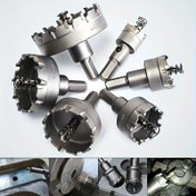 Resim 6'lı 22-65mm Alaşımlı Delik Testere Seti, Karbür Uç, Yüksek Sertlikte Kobalt Çelik Alaşımlı TCT Metal Kesme Çekirdek Matkap Ucu Seti, Paslanmaz Çelik, Ahşap, Metal, Plastik Matkap Taçları için Uygun 