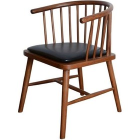 Resim Omurga Pro Döşemeli Ahşap Sandalye Ceviz - Siyah 