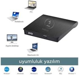 Resim Harici Dvd Rw External Taşınabilir Ultra İnce USB 3.0 Cd Dvd Yazıcı Okuyucu 