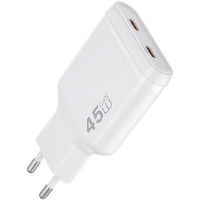 Resim Wiwu Wi-g034 Essen Slim Serisi Gan Tech Pd Hızlı Şarj Özellikli Şarj Başlığı 45w Beyaz 