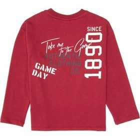 Resim U.S. Polo Assn. Erkek Çocuk Koyu Frambuaz Bisiklet Yaka Süprem Sweatshirt 50316516-VR104 