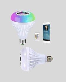 Resim Akıllı Led Ampul E27 Uyumlu Ve Müzik Çalarlı Tasarım 
