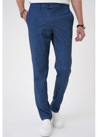 Resim Efor Comfort Fit Kırçıllı Beli Lastikli Gece Mavisi Jogger Pantolon P 1176 Mavi 