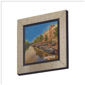 Resim Amsterdam Görseli Baskılı Mdf Magnet 7x7 16 