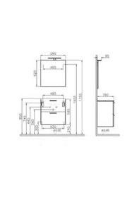 Resim VitrA Mia Banyo Dolabı Seti 60 Cm Parlak Beyaz 75021 Beyaz 
