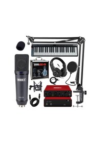 Resim Midex Midi Paket-5 Stüdyo Ekipmanları Seti Ses Kartı Midi Klavye Mikrofon Kulaklık 