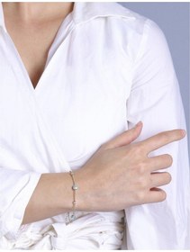 Resim Diamond Line - Gülaylar - Sarı Altın 14 Ayar Nazar Boncuğu Bilekl Standart N11.21809 Sarı Altın 