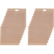 Resim Empoorlium 12 Adet Yeniden Kullanılabilir Ekmek Kızartma Makinesi Çantası Yapışmaz Ekmek Pişirme Çantası Sandviç Torbaları Tost Mikrodalga Isıtma Pasta Araçları 16X18CM (Yurt Dışından) 