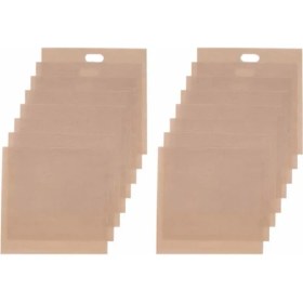 Resim Empoorlium 12 Adet Yeniden Kullanılabilir Ekmek Kızartma Makinesi Çantası Yapışmaz Ekmek Pişirme Çantası Sandviç Torbaları Tost Mikrodalga Isıtma Pasta Araçları 16X18CM (Yurt Dışından) 