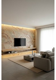 Resim İthal 16m2 Duvar Kağıdı 3boyutlu Mermer Desen Simli Silinebilir Pempe 