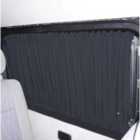 Resim Mercedes Vito 2006-2022 Uyumlu Orta Kasa Oto Raylı Perde Takımı Krem 