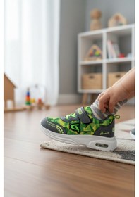 Resim Enoch İlk Adım Spor Ayakkabı Cırtlı Ve Bağcıklı Konfor Model Füme - Yeşil 