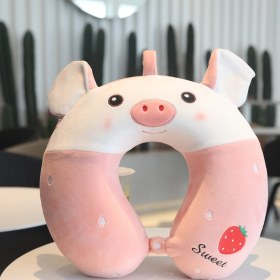 Resim Jump Rabbit Karikatür Hafızalı Köpük U Şeklinde Boyun Yastığı (Yurt Dışından) 