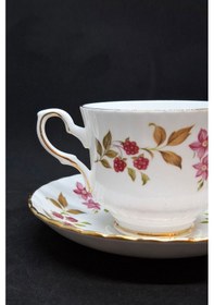 Resim Royal Stafford Fragrance Bone China Vintage Çay Fincanı 2 Parça 210 Ml Kırmızı-yeşil 