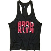 Resim Bluu Fitness Gym Tank Top Sporcu Atleti Brooklynp Siyah 