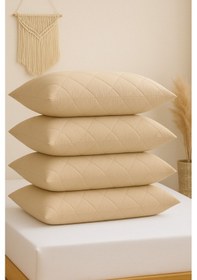 Resim Formeya Alez Kahverengi %100 Pamuk Yastık Koruyucu Alez 4 Adet 50X70 