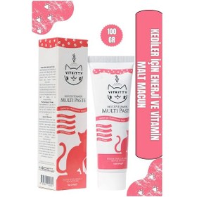 Resim Vitkitty Kediler Için Multivitamin Malt Macun 100 Gr Multivitamin Paste 