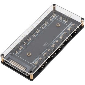 Resim Geeroyoo 10 Port 5v 3pın Argb Hub - Akrilik Kasa, Sata Besleme, Tüm Marka Anakartlarıyla Uyumlu, Rgb Işık Senkronizasyonu 