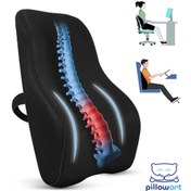 Resim PİLLOWART Hafızalı Köpük Sırt Yastığı -Ofis ve Araba Koltuğu için Ergonomik Arka Elastik Yastık 