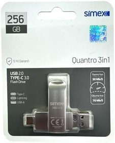 Resim Samsung Uyumlu Type C Flash Bellek Uyumlu 256 Gb Otg Usb Type C Flash Bellek Disk Pc Uyumlu 